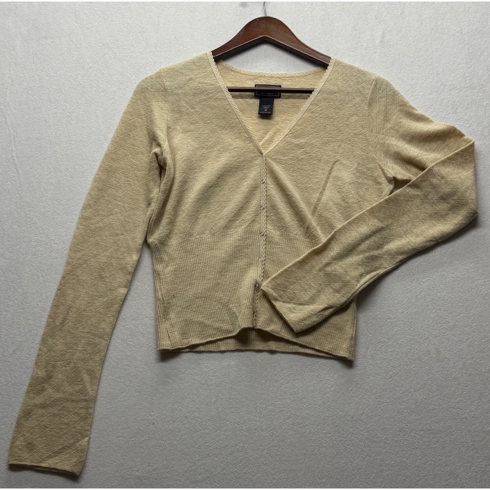 Vintage Y2K Abercrombie & Fitch Wool Cardigan Italian Knit Coquette Preppy